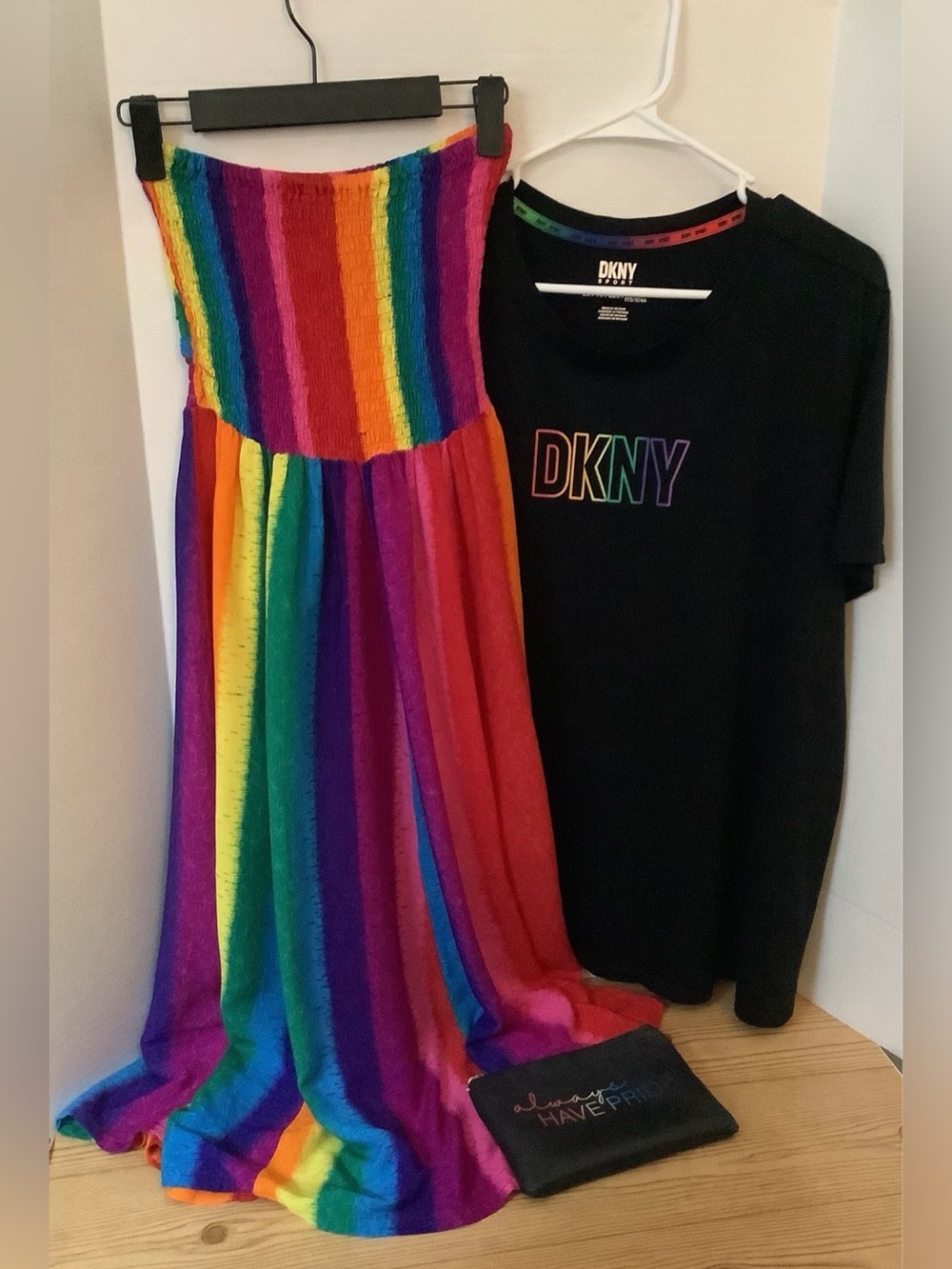 Pride Dress, T-Shirt, and Makeup Bag